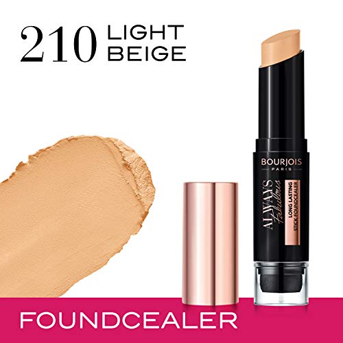 Bourjois Always Fabolous Foundcealer Stick Base de Maquillaje Correctora Tono 210 Light Beige (Pieles Medias) - 32 g