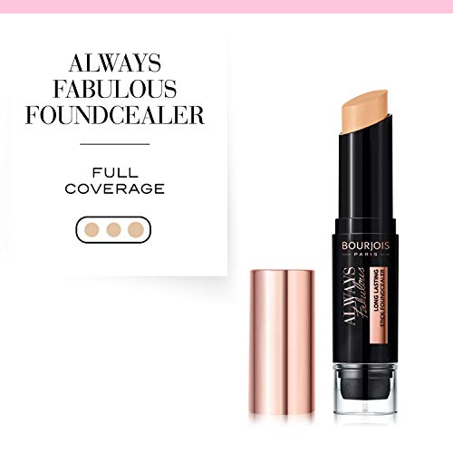 Bourjois Always Fabolous Foundcealer Stick Base de Maquillaje Correctora Tono 210 Light Beige (Pieles Medias) - 32 g