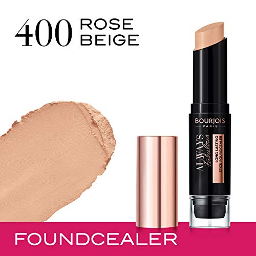 Bourjois Always Fabolous Foundcealer Stick Base de Maquillaje Correctora Tono 400 Roser Beige (Pieles Medias) - 32 g