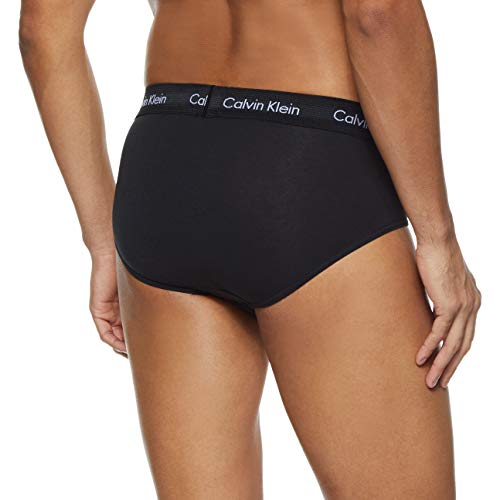 Calvin Klein Cotton Stretch-3er Tanga, Azul (Black/Blue Shadow/Cobalt Water DTM WB 4ku), Large (Pack de 3) para Hombre