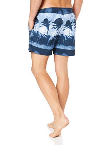 CALVIN KLEIN Men - Printed blue swim shorts - Size M