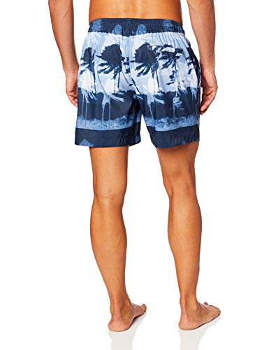 CALVIN KLEIN Men - Printed blue swim shorts - Size M