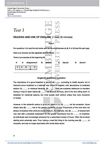 Cambridge English Proficiency 2 Student's Book with Answers (CPE Practice Tests)(Audio CDs, Student's Book with and without answers not included)