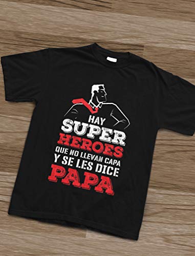 Camiseta para Hombre - Regalos para Hombre, Regalos para Padres Originales, Regalo Padre Divertido - Mi Papá es mi Súper Héroe - X-Large Gris Antracita