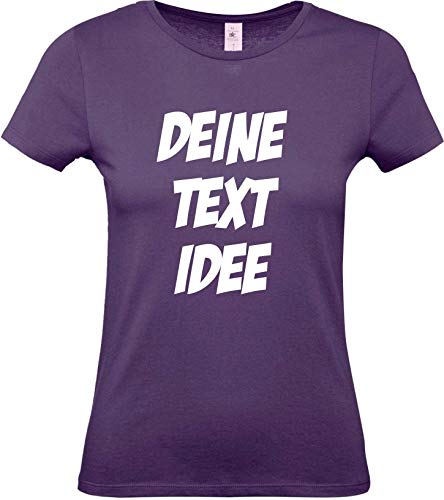 Camiseta para mujer con texto personalizado, logotipo o diseños, texto impreso, nombre, club, regalo, Gag Sport, XS-XL morado M