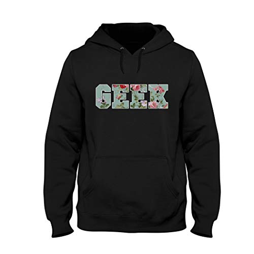 Camisetas, Sudadera con capucha, divertidas | Flores | Friki | Nerd | Naturaleza | Diseño gráfico | Logo | Ropa | Línea de ropa Negro Negro XXL