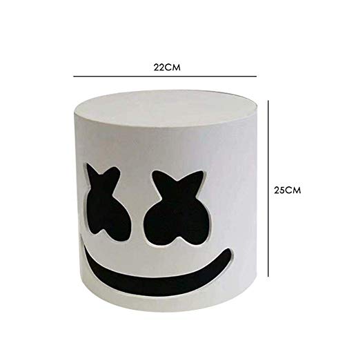 Candora - Máscara de Halloween para cosplay, diseño de Marshmello DJ; máscara de cabeza completa