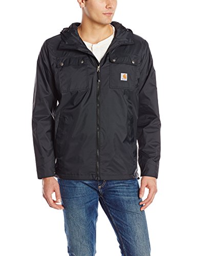 Carhartt Rockford - Chaqueta impermeable para hombre, hombre, color negro, tamaño XX-Large