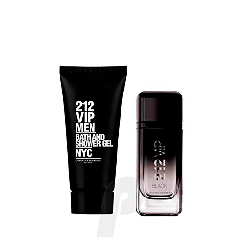 Carolina herrera 212 vip black edp 100 ml + s/gel 100 ml set regalo.