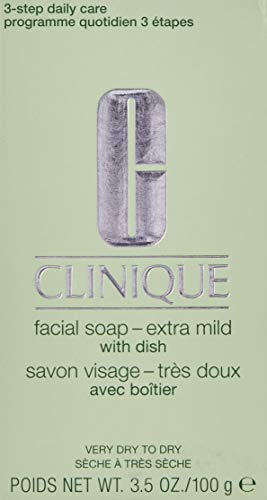 Clinique- Jabón Facial Extra Strenght para piel grasa, con vaso, 100 gr