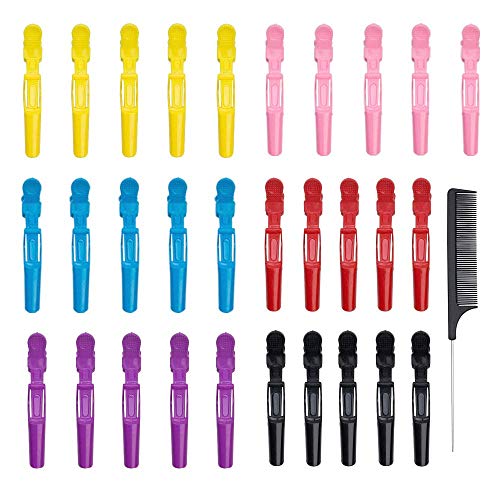 Clips Pelo Para Chica Mujer,30 Piezas Pinzas Pelo Plástico Profesionales Multicolor Para Cortar El Cabello Pasadores Pelo Para Peinado