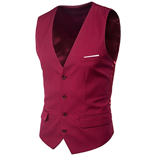 Cloudstyle Traje Suit Hombre 3 Piezas Chaqueta Chaleco pantalón Traje al Estilo Occidental