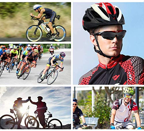 COCKE Gafas De Sol Polarizadas para Ciclismo, Gafas Deportivas con Protección Anti-UV400 Gafas, Gafas Protectoras Deportivas Ligeras, para Actividades Al Aire Libre, Ciclismo, Pesca, Golf,E