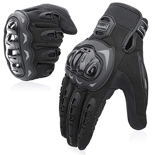 COFIT Guantes de Motos, Guantes de Pantalla Táctil Full Touch para Carreras de Motos, MTB, Escalada, Senderismo y Otros Deportes al Aire Libre - Negro XL