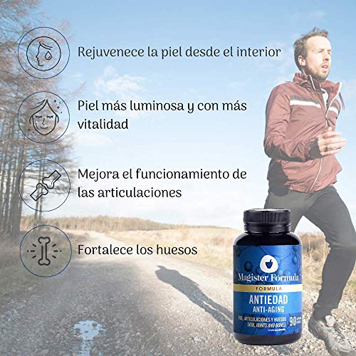 Colageno Marino Hidrolizado + Ácido Hialurónico + Vitamina C y A + Selenio + Q10 + Resveratrol al 98% | Suplemento de 90 Cápsulas | Piel, Articulaciones y Huesos | Regenera Tejidos Desde el Interior