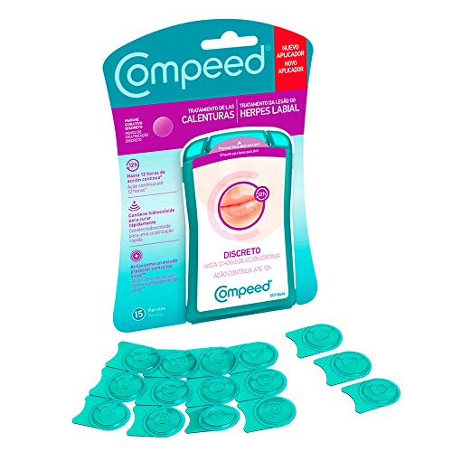 COMPEED® Calenturas, 15 Parches - Pack de 2 (total 30), Tratamiento de las Calenturas, Cura rápidamente, Tamaño de los parches 1,5 x 1,5 centímetros