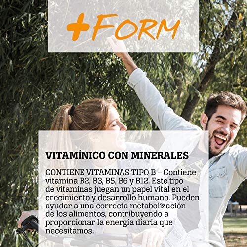 Complejo vitamínico con minerales, vitamina C, vitaminas B2, B3, B5, B6 y B12 así como hierro - multivitamínico para aumentar la energía y el bienestar de su cuerpo -90 cap