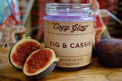 Cozy Glow higo y Cassis 6,5 oz – vela de soja con aroma