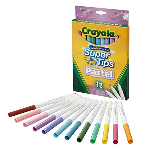 CRAYOLA- Supertips Pastel de 12 Quilates, Color PK (58-7515-E-000)