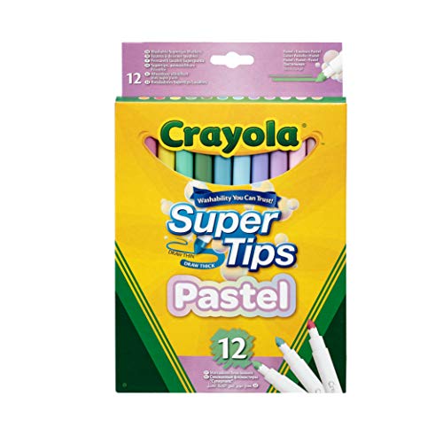 CRAYOLA- Supertips Pastel de 12 Quilates, Color PK (58-7515-E-000)