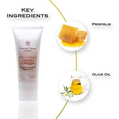 Crema De Manos Con Aceite De Oliva Y Própolis - Crema Emoliente Y Calmante Contiene Própolis Y Tiene Propiedades Antisépticas, Protectoras Y Cicatrizantes - 75 ml