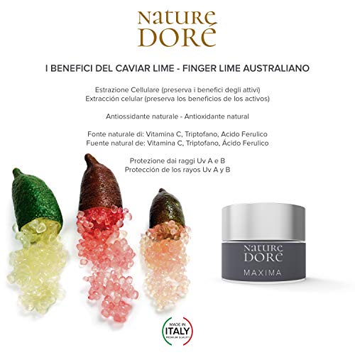 Crema Hidratante Facial Mujer-Hombre con Acido Hialurónico Puro- Colageno Vegano- Caviar Lime(Fuente natural de Vitamina C) Bayas de Goji -Protección solar- Efecto Tensor -Antiarrugas -Contorno Ojos