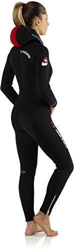 Cressi Diver Traje de Buceo, Mujeres, Negro/Rojo, M (3)