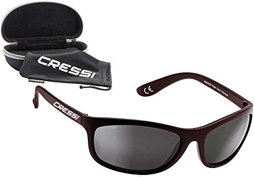 Cressi Rocker Gafas de Sol, Unisex Adulto, Negro Brillante/Lente Gris, Talla Única