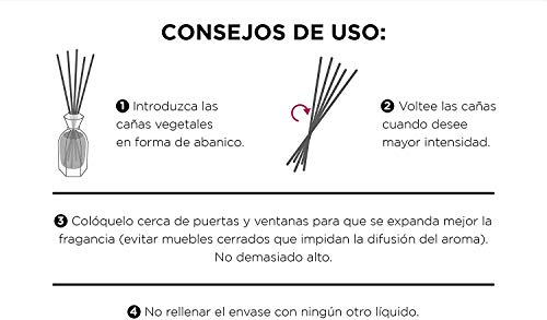 CRISTALINAS Ambientador Mikado Clásico. Difusor con Varillas de ratán. Formula sin Alcohol. Máxima duración, más de 16 semanas. 180ml de Capacidad. Aroma Dama de Noche Mikado 180ml Dama de Noche