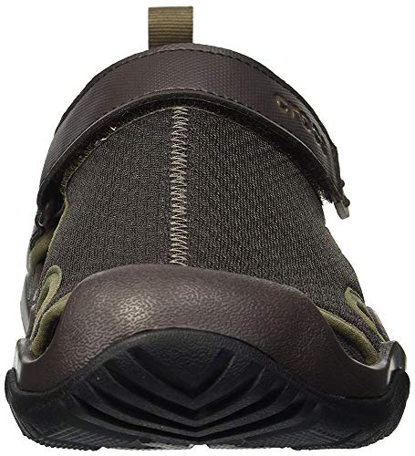 CROCS Swiftwater Mesh Deck Sandal M, Zuecos para Hombre, Marrón (Espresso 206b), 42/43 EU