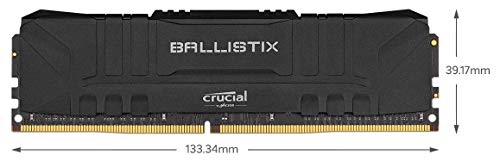 Crucial Ballistix BL2K8G32C16U4W 3200 MHz, DDR4, DRAM, Memoria Gamer para Ordenadores de sobremesa, 16GB (8GB x2), CL16, Blanco