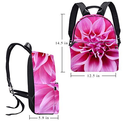 Dahlia Petals Flower Dahlia Mochila multifunción Trekking Mochila escolar Deportes al aire libre Libros, Tamaño: 36.8 x 31.8 x 15.0 cm