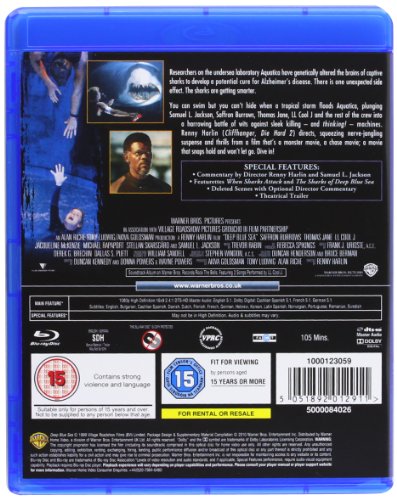 Deep Blue Sea [Edizione: Regno Unito] [Reino Unido] [Blu-ray]