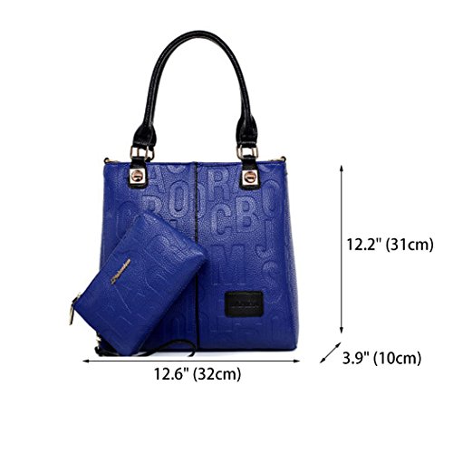 DEERWORD Para mujer Bolsos bandolera Carteras de mano Bolsos totes Carteras de mano con asa Cuero Azul