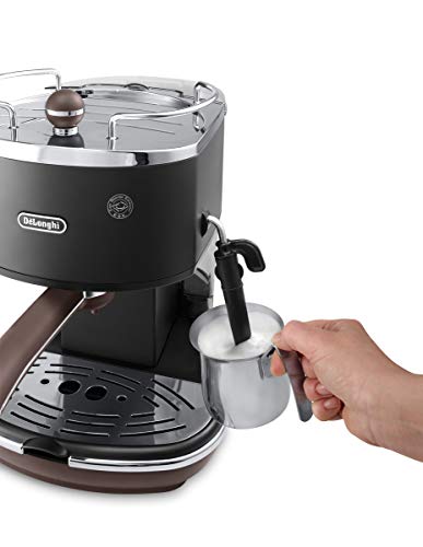 DeLonghi ECOV311.BK Cafetera Espresso Vintage Icona, Independiente, Semi-autom?tica, 1050 W, 1.4 L, 15 bares, color negro