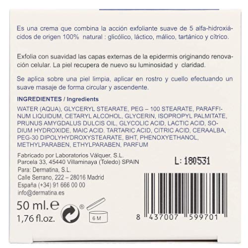 DERMATINA crema anti-manchas hidratante tarro 50 ml