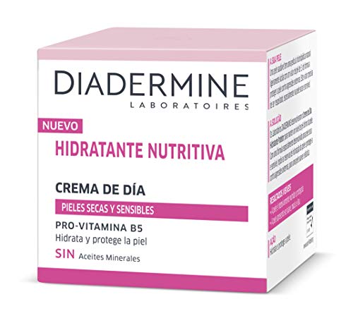 Diadermine - Crema Hidratante y Nutritiva de Día para pieles secas y sensibles - Cutis hidratado y nutrido - 2 unidades de 50 ml