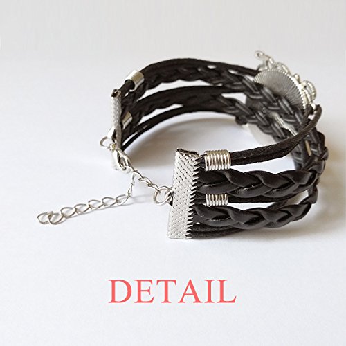 DIYthinker Pigtails Girl Holanda - Pulsera de piel trenzada para tejer