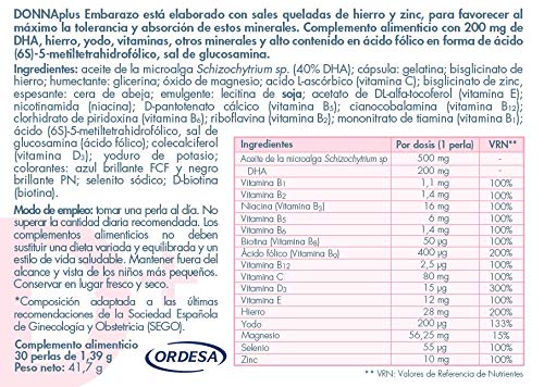 DONNAPLUS Embarazo, 30 unidades 40 g (109526)