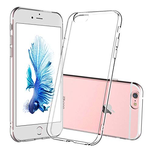 DOSMUNG Funda para iPhone 6 iPhone 6s, Ultra Fina Suave TPU Gel Carcasa, HD Clara Caso, Anti- Choques, Anti- Arañazos, Protección a Bordes y Cámara, Premiun Carcasa para iPhone 6/6s - Transparente