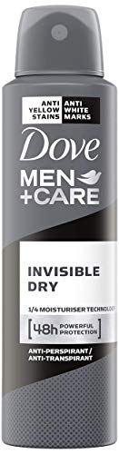 Dove Men + Care Desodorante Spray Invisible Dry – transpirant, 150 ml, Paquete de 6
