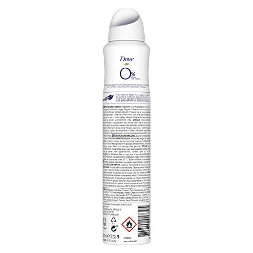 Dove Original - Desodorante 0% sales de aluminio, aerosol, 200 ml, 24 horas