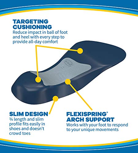 Dr. Scholl's Comfort Tri-Comfort Plantillas para hombres, 1 par, tamaño 8 – 12