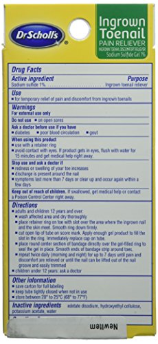 Dr.Scholls Ingrown Toenail Pain Reliever Gel - 0 3 Oz with 12 Cushions & 12 Bandages by Dr. Scholl's