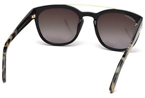 DSQUARED2 DQ0164 01B 54 Monturas de gafas, Negro (Negro LucidoFumo Grad), 54.0 Unisex Adulto