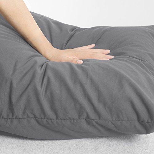 Duractron Funda de Almohada suave Microfira fibra fina Queen (50 x 75 cm, 2 unidades, Gris)