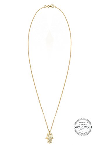 Elli Collares para mujer colgante La Mano de Fátima con cristales Swarovski® en plata de ley 925