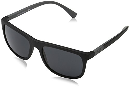 Emporio Armani 0EA4079 Gafas de sol, Matte Black, 57 para Hombre