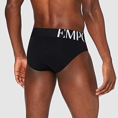 Emporio Armani CC716 110814_00020 Slip, Negro (Black), Medium (Tamaño del Fabricante:M) para Hombre