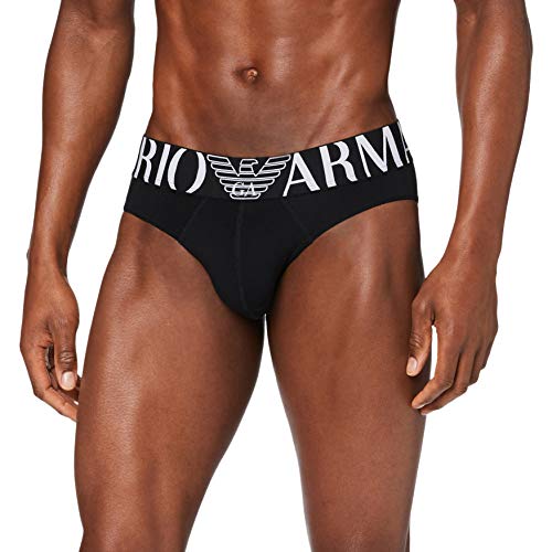 Emporio Armani CC716 110814_00020 Slip, Negro (Black), Medium (Tamaño del Fabricante:M) para Hombre